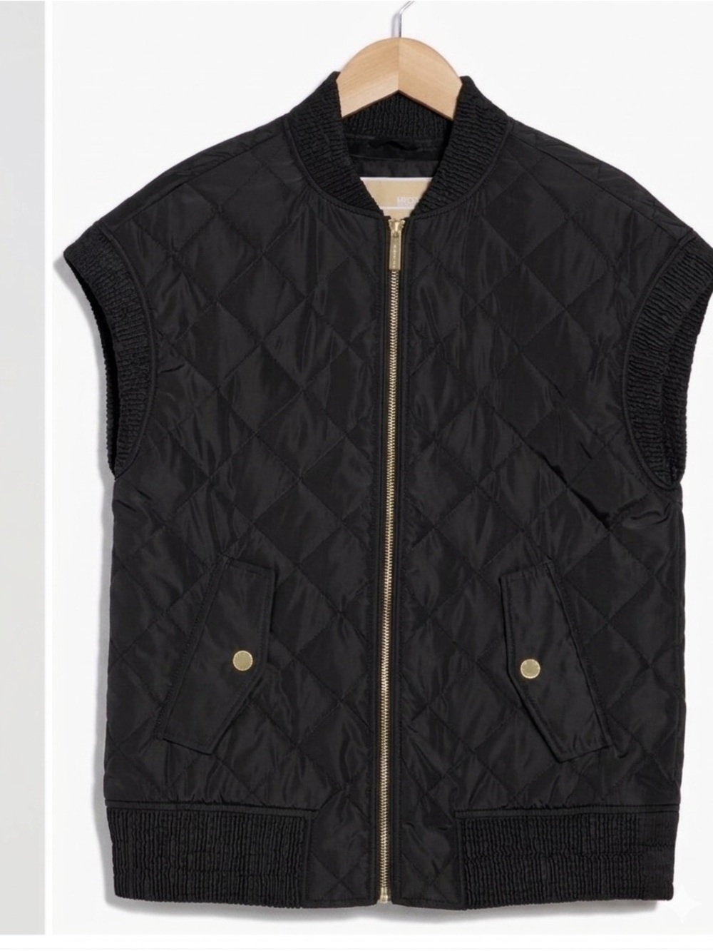 MICHAEL Michael Kors Black Quilted Vest